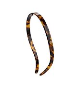 EVITA PERONI Black Tortoise Designed for Eyewear Basic Resin Hair Wrap Band Headband Accessories ...