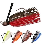 TRUSCEND Titanium Weed Guard Swim Jig with Ultra Smooth Teflon Coated BKK Hook, Tour Grade Skirte...