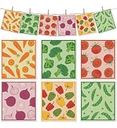 Revahope 6 Packs Swedish Paper Cloths for Kitchen, Reusable Paper Towels Washable Dish Rags, High...