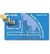 YCTEL Data SIM Card Includes 500MB Trial, 5G/4G LTE No Contract | SIM for Security Camera, Huntin...