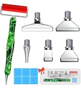 Heyseri Diamond Painting Pen with Screw Tips, Ergonomic Diamond Art Pen with Screw Thread Metal T...
