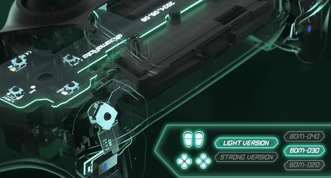 eXtremeRate Light Version Whole Clicky Kit for PS5 Controller BDM-030 Whole Buttons Mouse Click Kit