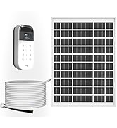 iTODOS 6W Solar Panel for myQ Smart Garage Door Video Keypad,16.4Ft Outdoor Power Charging Cable ...
