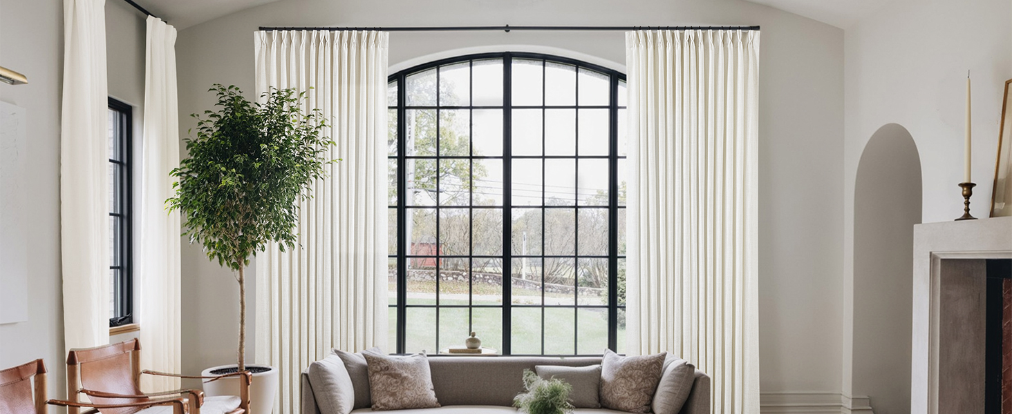 pleated linen curtains