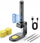 EasyWox Cordless Soldering Iron w/LED Light, Portable Soldering Iron Kit Rechargeable, 7S Fast He...
