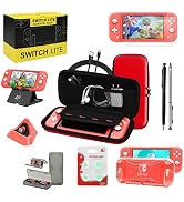 Switch Lite Accessories Bundle, Kit with Carrying Case,TPU Case Cover with Screen Protector,Charg...
