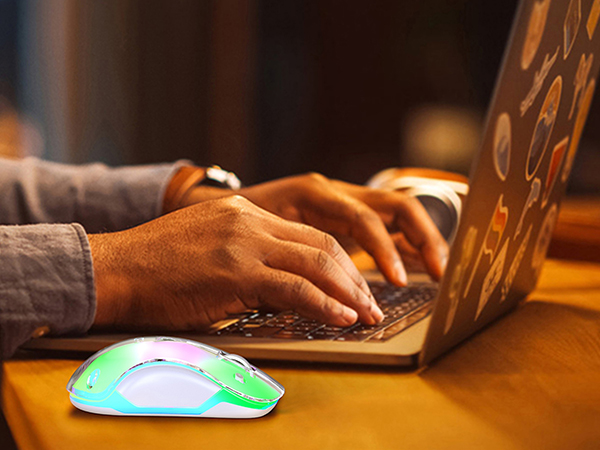 wireless mouse/rechargeable mouse/RGB wireless mouse green