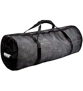 GSE Large Heavy Duty Mesh Sports Equipment Duffle Bag, Dry Bag, Scuba Bag with Zipper for Diving ...