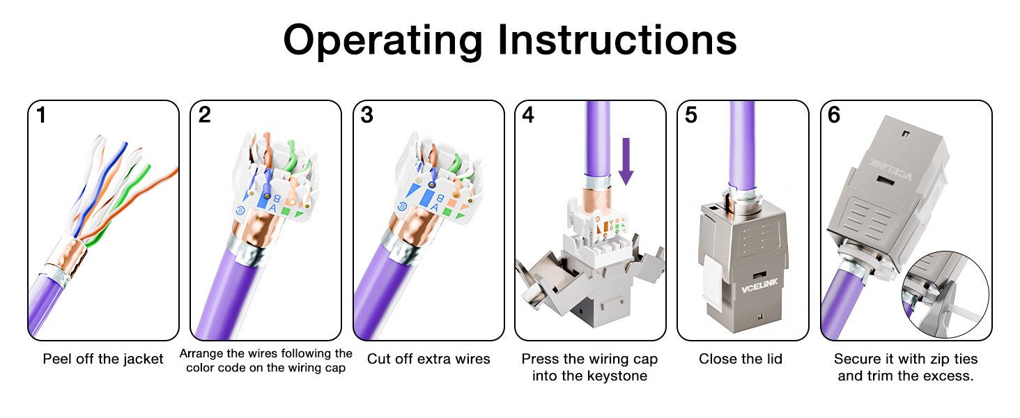 vce rj45 keystone jacks
