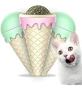 Leo's Paw Catnip Ice Cream Cone Toy 3pcs Safe & Natural Dietary Fibers That Can Reduce Stress & A...