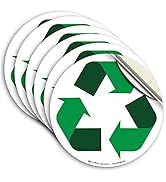 iSYFIX Recycle Sticker for Trash Can – 6 pack 5 inch - Premium Self-Adhesive Vinyl, Laminated for...