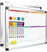 EAONE 16 x 12.6 in Magnetic Dry Erase Chore Chart & Whiteboard for Multiple Kids/Teens/Adults, Do...