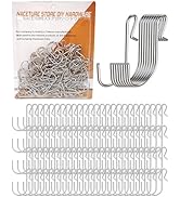 NACETURE 100 Pack Small Metal S Hooks Stainless Steel Wire Hooks - S Shape Hangers Mini S Hooks f...