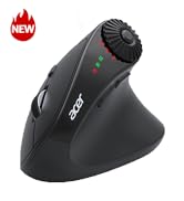 acer Ergonomic Mouse Wireless with Side Scroll Wheel, Bluetooth Mouse for Laptop(BT5.2+2.4GHz), O...