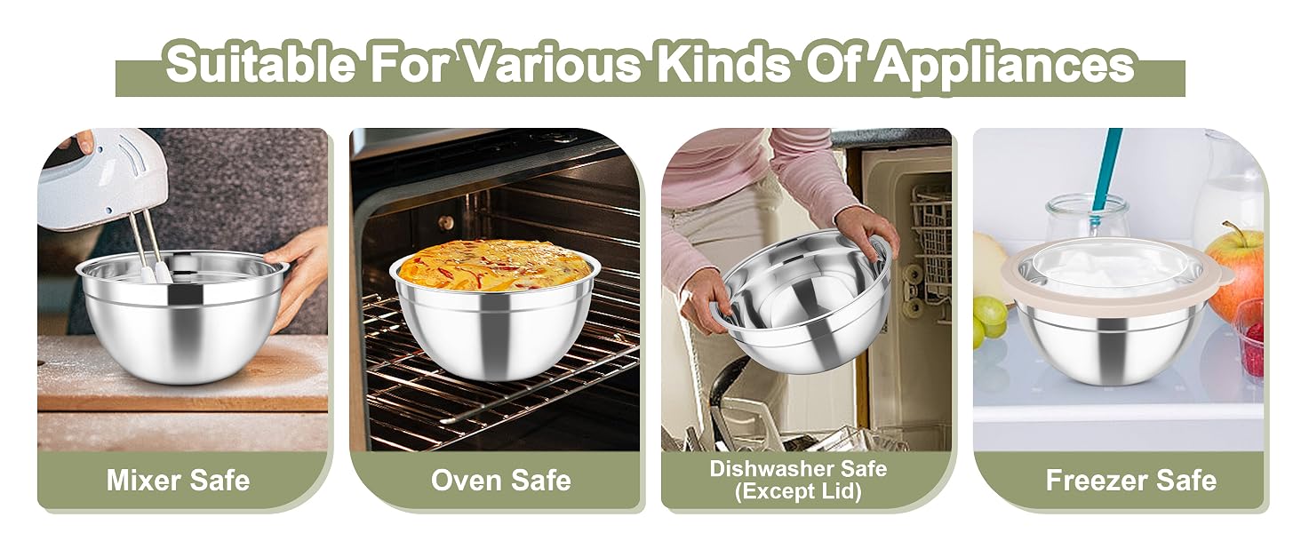suitable for various kinds of appliances: mixer, oven, dishwasher, freezer