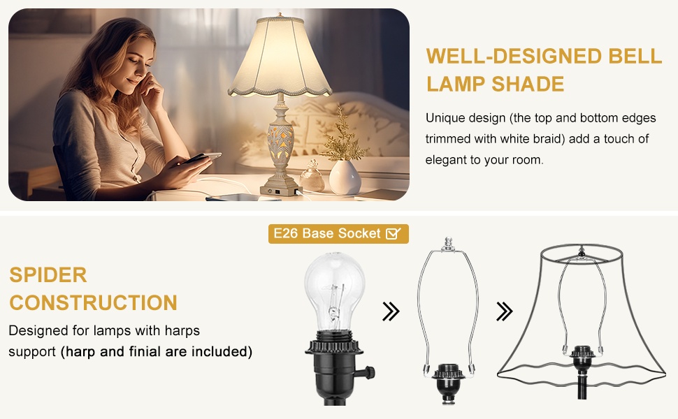 Spider Lamp Shade with Exquisite Design(Petal Edge Braid)