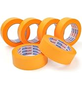 ADHES Orange Washi Masking Tape, 1.41in x 60yds x 6rolls, Paint & Surface Protection Tape, Easy T...