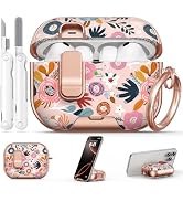 Polislime for AirPod Pro 3 Case 2025, with Safty Lock & Phone Stand for Pink AirPod Pro 3 Generat...