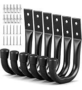 Heavy Duty Garage Storage Hooks, 6-piece Bike Hooks for Garage Wall, Utility Garage Hooks, Wall M...