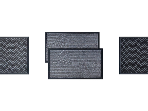Door mat design display: fold line, nebula and fold line