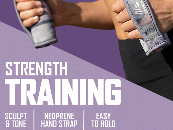 Neoprene walking weights with reflective strip for safe, comfortable strength training