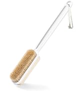 MainBasics Back Scrubber Shower Brush Long Handle Back Brush Dual-Sided Body Brush with Exfoliati...