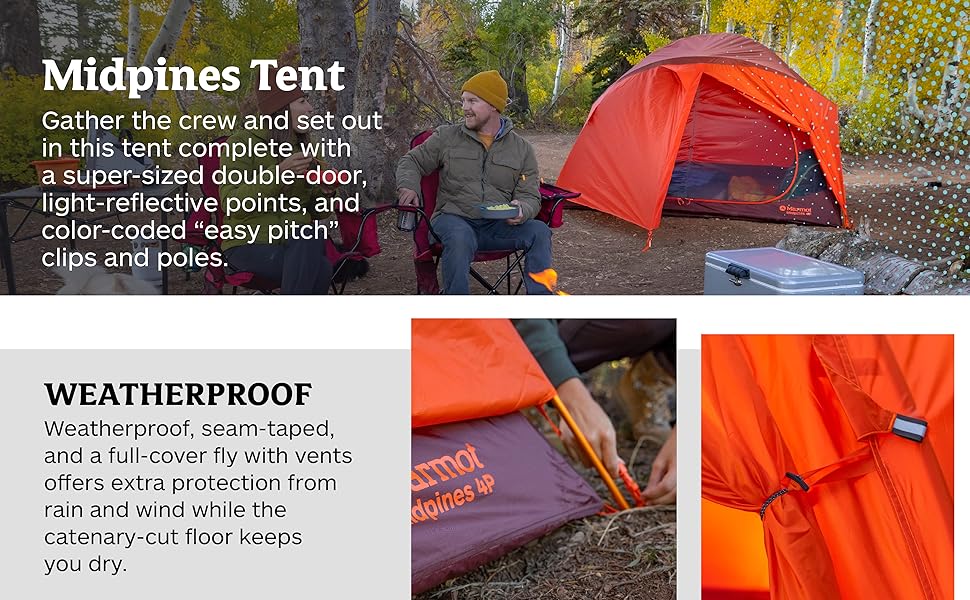 Marmot Midpines Weatherproof seam-taped tent