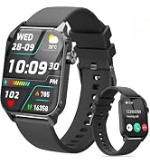 Smartwatch with 1.83 inches Screen, 120 Workout Modes, Bluetooth Call & Alarm Clock, IP67 Waterpr...