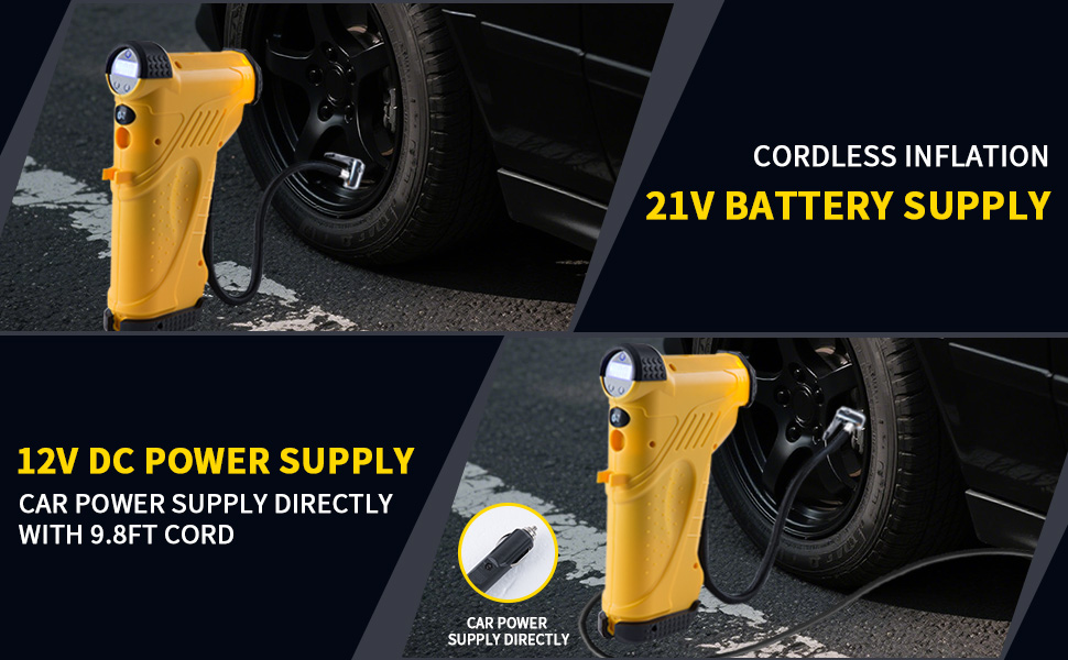 Automobile tire inflation pump