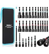 SHALL 29PCS Magnetic Nut Driver Set, Impact Drill Driver Bit 1/4" Hex Shank, SAE & Metric Cr-V St...