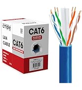 Cmple - Plenum Cat 6 Ethernet Cable 1000ft, Cat6 Cable (CMP) 350MHz Unshielded Twisted Pair (UTP)...