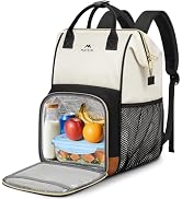 MATEIN Insulated Lunch Backpack for Women, 15.6 Inch Work Laptop Backpack with Lunch Compartment,...