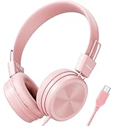 Cowyawn USB Type C Kids Headphones for School, 94dB Volume Limited, Kids Headphones with USB C Co...