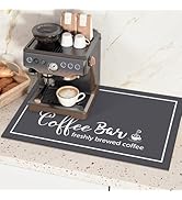 Findosom 12"x 20" Dish Drying Mat, Super Absorbent & Cuttable Coffee Mat, Hide Stain Bar Mat for ...