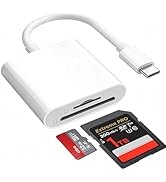 USB C SD Card Adapter Memory Card Reader for iPhone 15 16 17, MicroSD TF Card Viewer for iPad Pro...