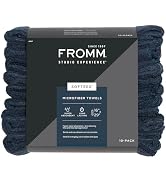 Fromm Softees Microfiber Salon Hair Towels for Hairstylists, Barbers, Spa, Gym in Navy, 16" by 29...