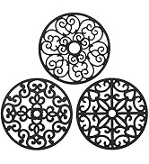 CHEFBEE 3PCS Silicone Trivet Mat - Flexible Non-Slip Heat Resistant Modern Kitchen Teapot Trivets...