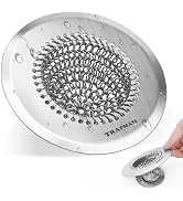TRAPMATE Shower Drain Hair Catcher, 4.4" Easy Clean Bathtub Drain Hair Catcher, Anti-Slip Bath Tu...
