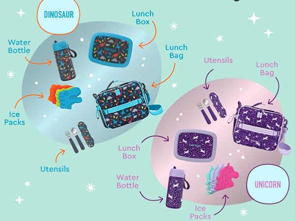 bentgo set, bentgo bundles, stainless steel kids products, kids lunch set, stainless steel lunch set