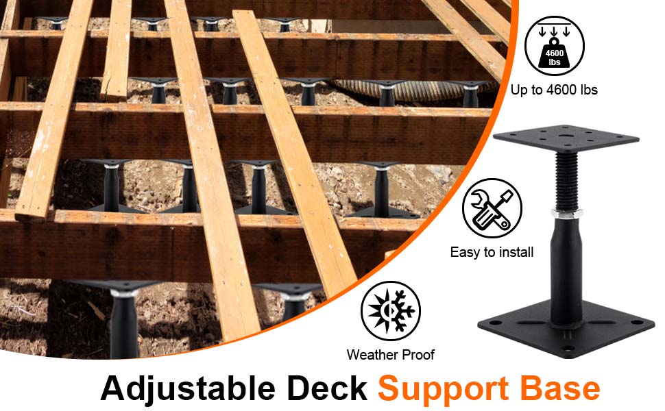 Adjustable Deck Support Base