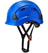 Vented Hard Safety Helmet, ABS Work Helmet with Adjustable 6-Point Suspension, ANSI Z89.1 Certifi...