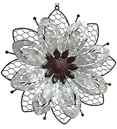 GIFTME 5 Galvanized Flower Wall Decor Indoor or Outdoor Metal Wall Art-1pc