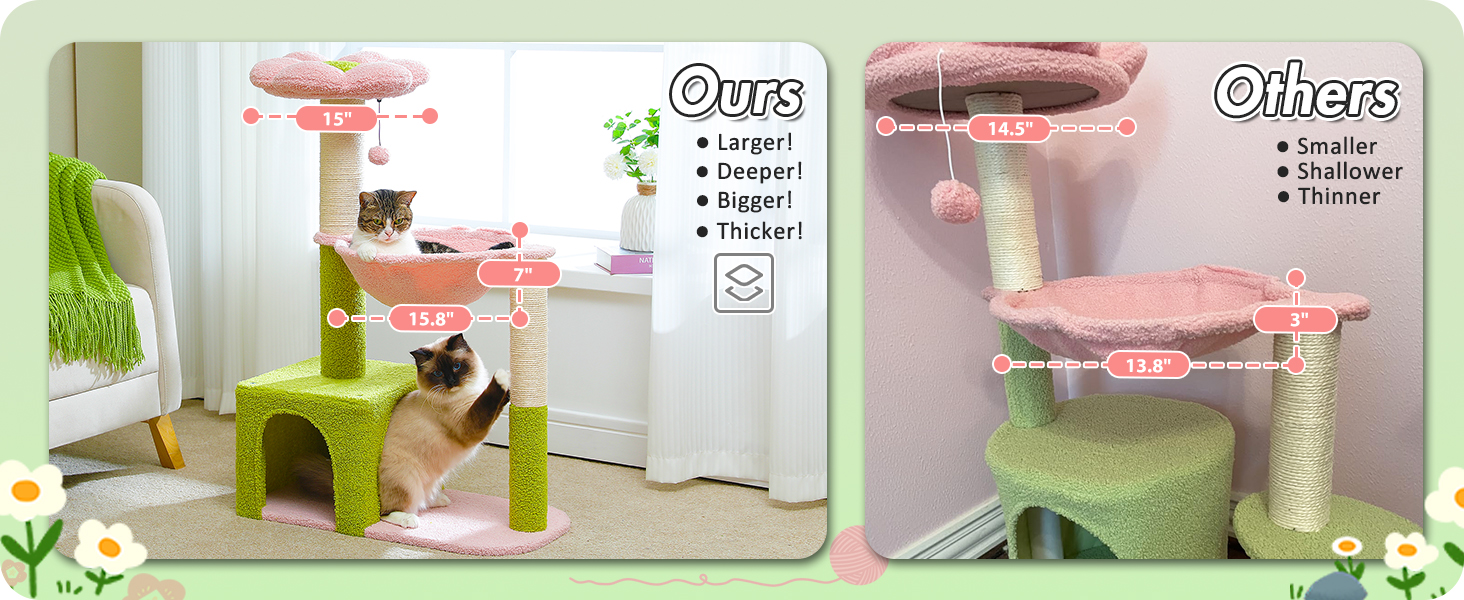 Posts and boards are made from FSC-certified wood for a safe indoor cat experience.