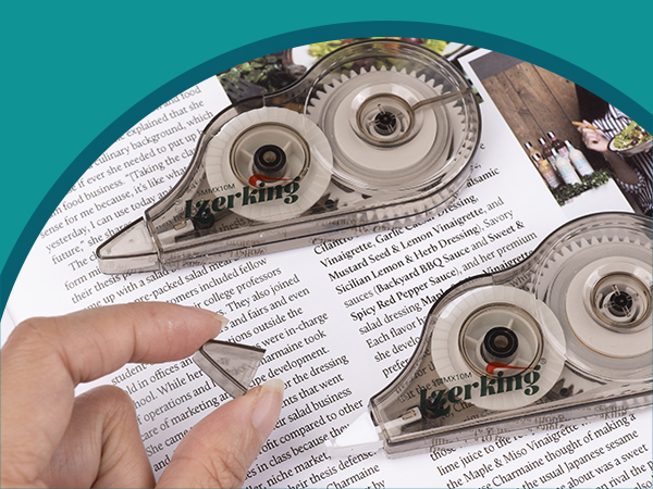 Each correction tape comes with a cap