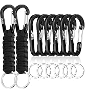 EOTW Carabiner Keychain, Small Carabiner Clip with Paracord Keychain Mini Aluminum D Ring Key Org...
