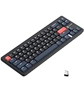 A.JAZZ AKL680 65% Low Profile Wireless Mechanical Keyboard, BT/2.4Ghz Dual Mode 68 Keys Gaming Ke...