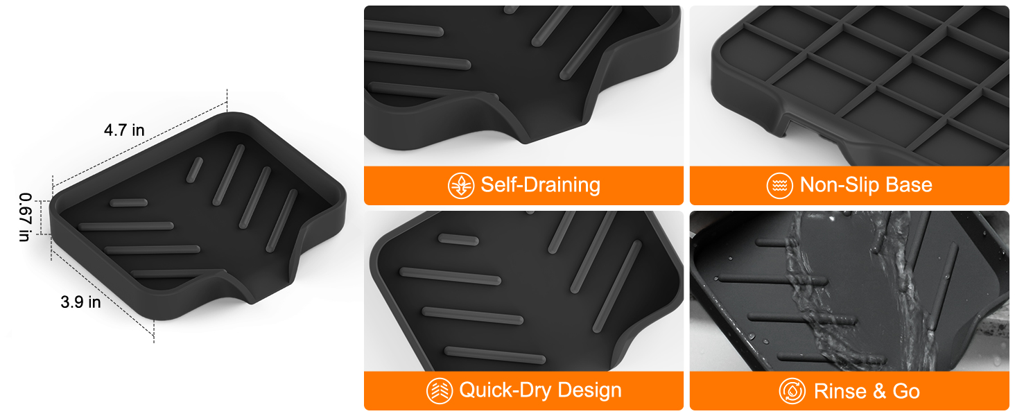silicone soap tray