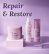 Hair repair products by Keranique - serum for better hair growth, styling spray, deep repair mask.