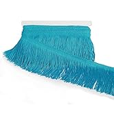 HedongHexi Chainette Fringe Trim 5 Yard x 4 Inches Fabric Trims Tassel Sewing for DIY Decoration ...