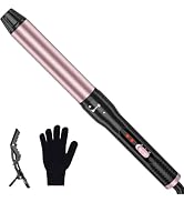 1.25 Inch Curling Iron, Curling Wand for Middle & Long Hair, Ceramic Barrel Curling Irons with Ad...
